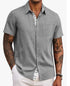 Loose-fitting Solid-color Linen Shirt For Men Stylish 
