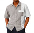 Lightweight Breathable Striped Short-Sleeve Shirt For Men