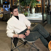 Japanese-style V-neck Sweater for Men Design