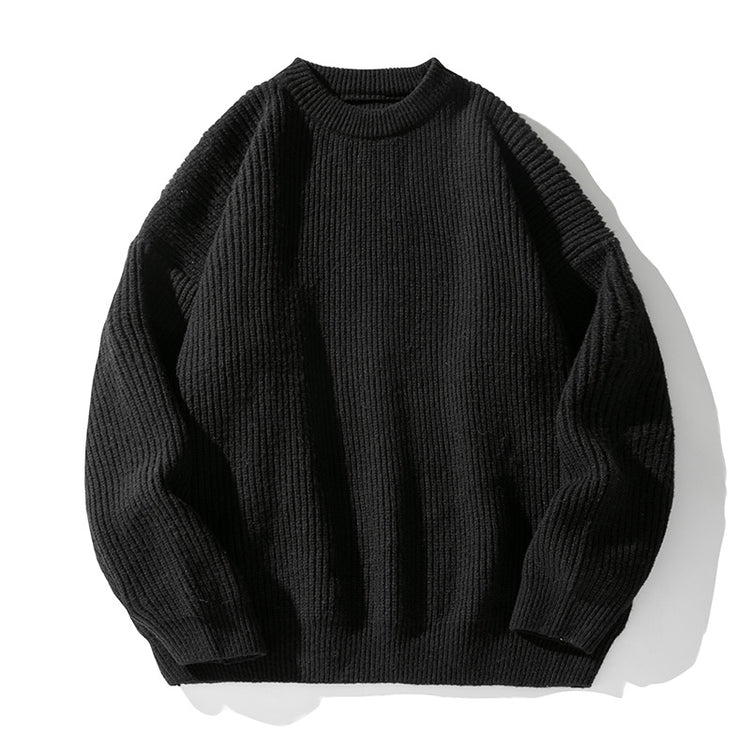 Thickened Chunky-Knit Crew-Neck Sweater Stylish For Men