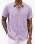 Loose-fitting Solid-color Linen Shirt For Men Stylish 