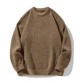 Thickened Chunky-Knit Crew-Neck Sweater Stylish For Men