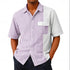 Lightweight Breathable Striped Short-Sleeve Shirt For Men