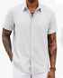Loose-fitting Solid-color Linen Shirt For Men Stylish 