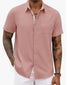 Loose-fitting Solid-color Linen Shirt For Men Stylish 